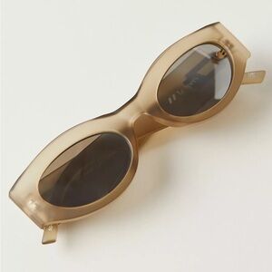 Le Specs Sunshades Body Bumpin Sunglasses Matte Olive Leaf Silver NWT